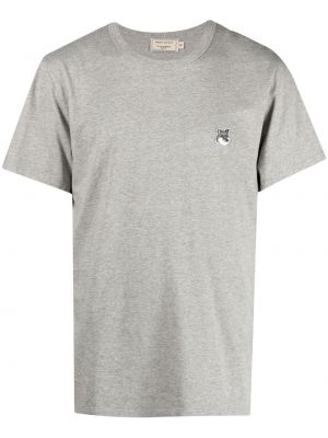 Camiseta con apliques Maison Kitsuné gris