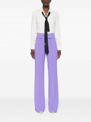 Pantalon en crêpe Elisabetta Franchi violet
