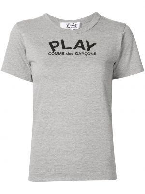 T-shirt con stampa Comme Des Garçons Play Grigio