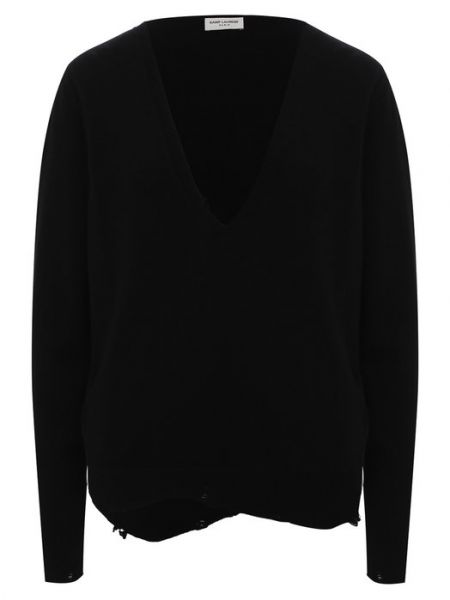 Кашемировый пуловер Saint Laurent черный