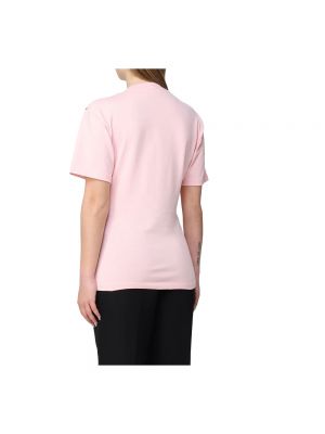 Camiseta de algodón manga corta de cuello redondo Max Mara rosa