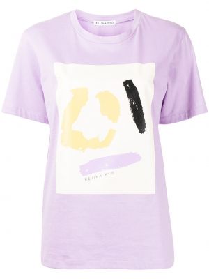 Camiseta con estampado con estampado abstracto Rejina Pyo violeta