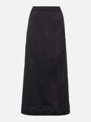 Długa spódnica bawełniana Max Mara czarna