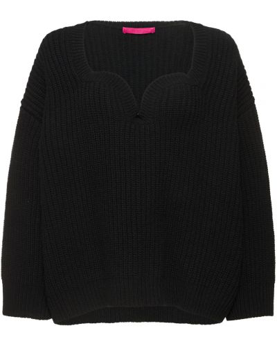 Sweter wełniany oversize Valentino czarny