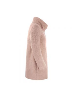 Abrigo de lana de alpaca de lana mohair Fay rosa