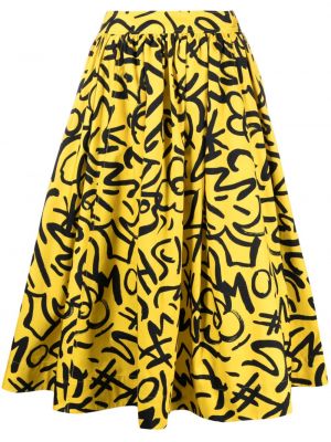 Pamučna midi suknja s printom Moschino
