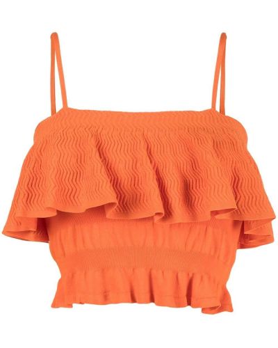 Bikini w paski Solid & Striped, pomarańczowy
