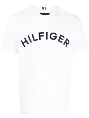 T-shirt med broderi Tommy Hilfiger vit