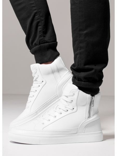 Sneakerși cu fermoar Urban Classics Shoes alb
