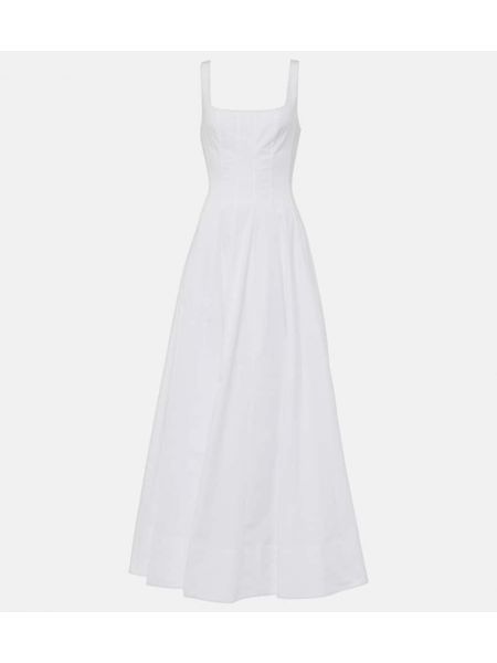 Robe longue en coton Staud blanc