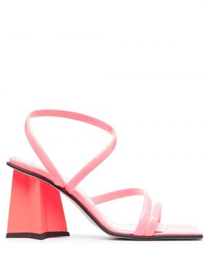 Tähemustriga kontsaga sandaalid Chiara Ferragni roosa