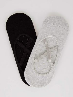 Bavlněné ponožky Defacto šedé