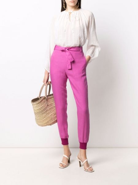 Pantalones ajustados de cintura alta Malo rosa