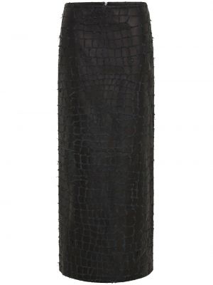 Δερμάτινη φούστα με μοτίβο φίδι Dion Lee μαύρο