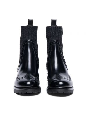 Zapatos brogues de cuero Santoni negro