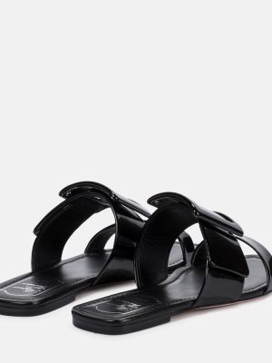 Lakirane usnjene sandali Roger Vivier črna