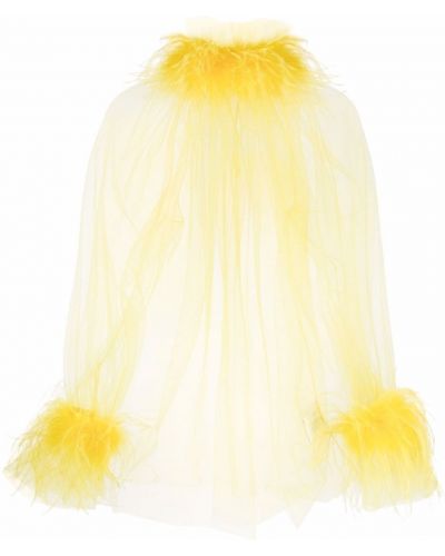 Blusa con plumas de plumas Styland amarillo