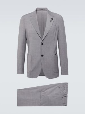 Vlnený oblek Lardini sivá