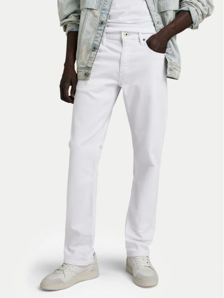 Hviezdne priliehavé džínsy s rovným strihom G-star Raw biela