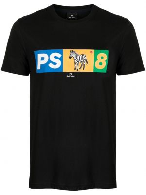 T-shirt con stampa Ps Paul Smith nero