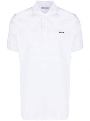 Siuvinėtas polo marškinėliai Moncler balta