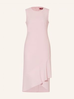 Pouzdrové šaty s volány Maxmara Studio růžové