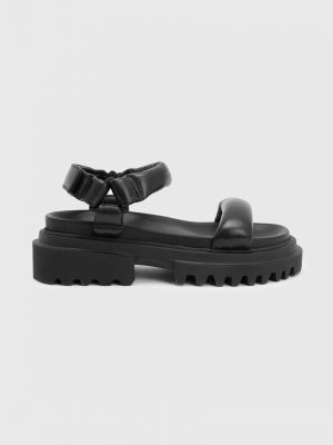Sandale din piele cu platformă Allsaints - negru