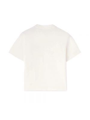 Camiseta con bordado de algodón de cuello redondo Palm Angels