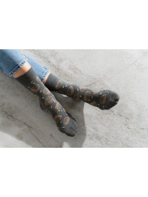 Ponožky so slieňovým vzorom More sivá
