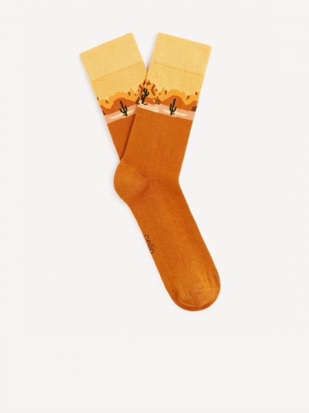 Ponožky Celio oranžová