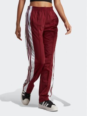 Relaxed спортни панталони Adidas червено