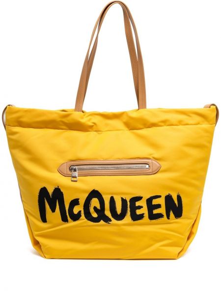 Trykt shoppingbag Alexander Mcqueen gul