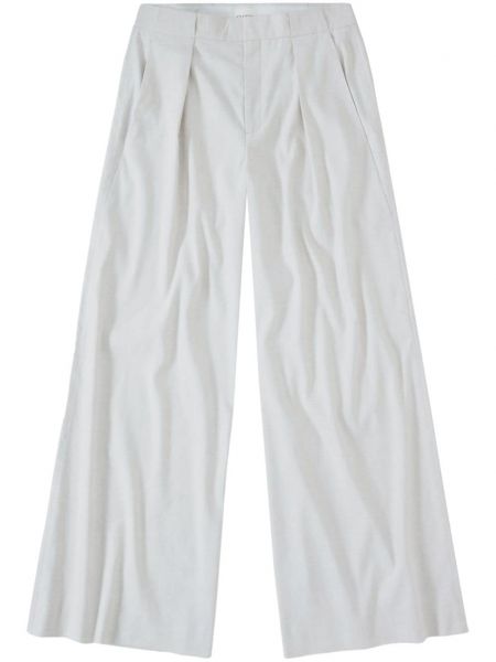 Spodnie z wysoką talią relaxed fit Closed białe