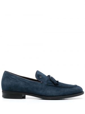 Pantofi loafer din piele de căprioară Fratelli Rossetti albastru