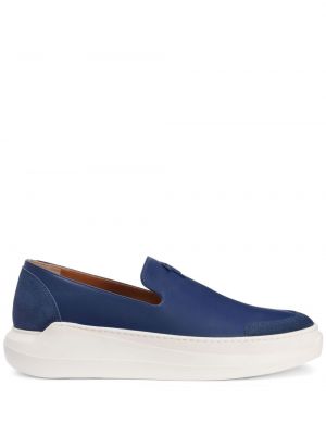 Pantofi loafer din piele Giuseppe Zanotti albastru