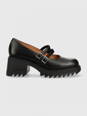 Pantofi oxford din piele cu platformă Charles Footwear negru