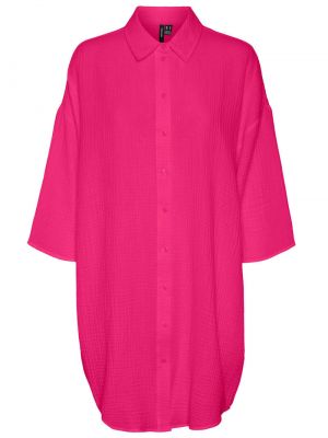 Платье-рубашка Vero Moda розовое