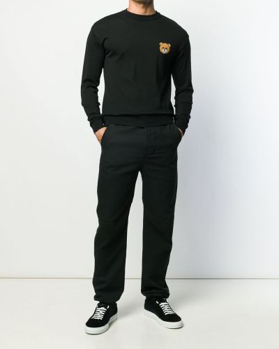 Jersey slim fit de tela jersey Moschino negro