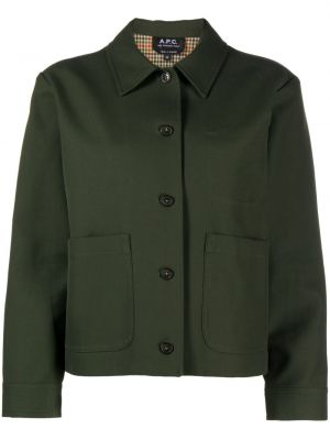 Jacke mit geknöpfter aus baumwoll A.p.c. grün