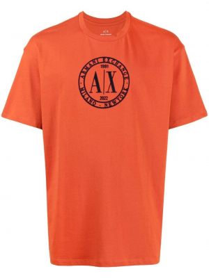 Тениска Armani Exchange оранжево