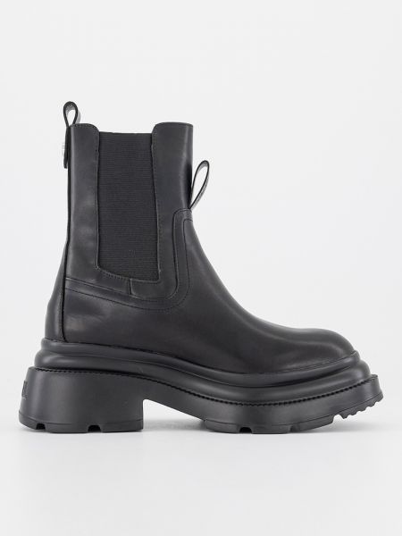 Кожаные ботинки челси на каблуке Karl Lagerfeld черные