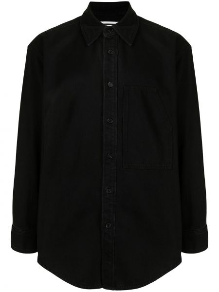 Camisa vaquera con bolsillos Wooyoungmi negro