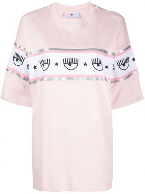 Medvilninis marškinėliai Chiara Ferragni rožinė