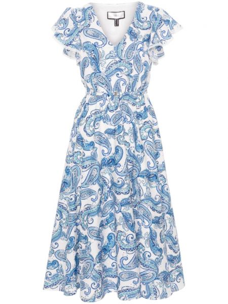Sukienka midi z wzorem paisley Nissa