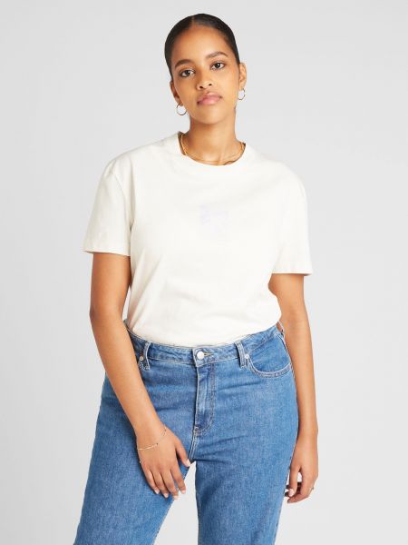 Marškinėliai Calvin Klein Jeans Curve balta