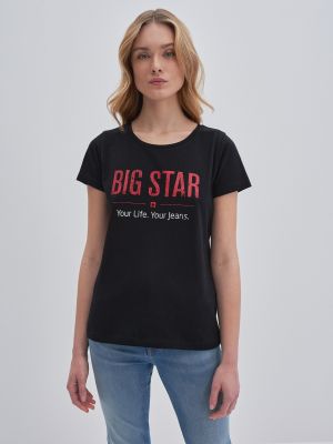 Csillag mintás póló Big Star fekete