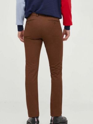 Přiléhavé kalhoty Polo Ralph Lauren hnědé