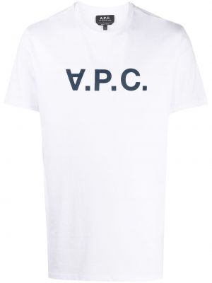 Μπλούζα με σχέδιο A.p.c. λευκό