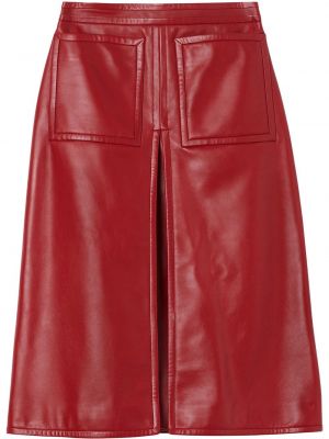 Falda plisada Burberry rojo