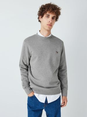 Хлопковый свитер с круглым вырезом Paul Smith серый